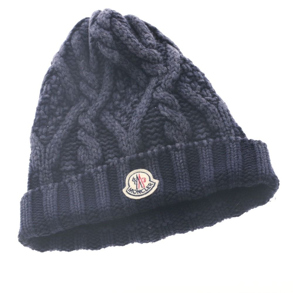 □ モンクレール ニット帽 帽子 ファッション小物 ワッペン メンズ