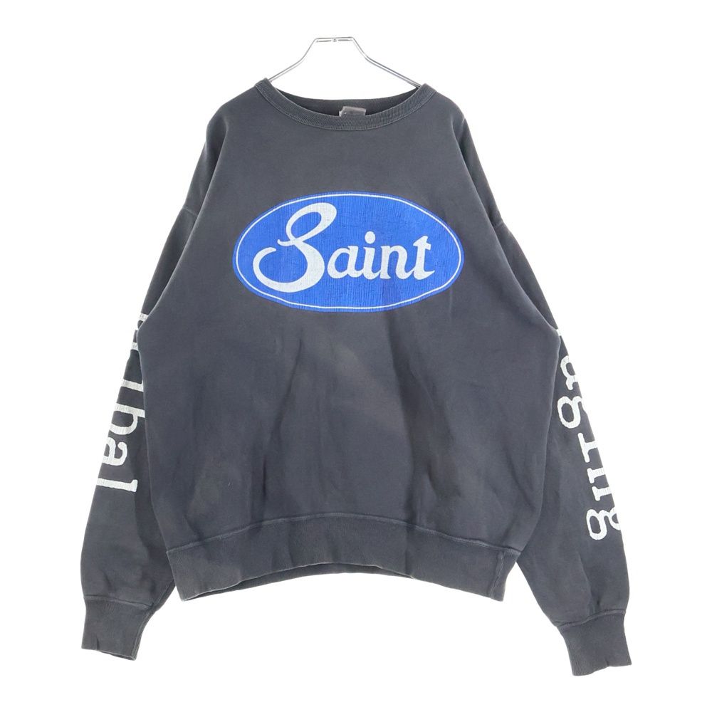 セントマイケル トレーナー・スウェット SAINT MICHAEL (セントマイケル) 23AW CRW N SWT ダメージ加工 クルー