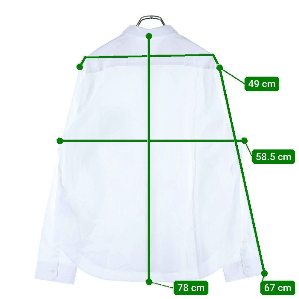 LOEWE (ロエベ) 25SS アナグラム刺繍ポケット長袖シャツ ホワイト