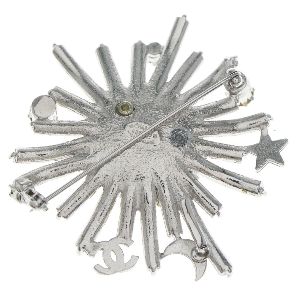 CHANEL (シャネル) ココマーク ラインストーン フラワーブローチ 06C