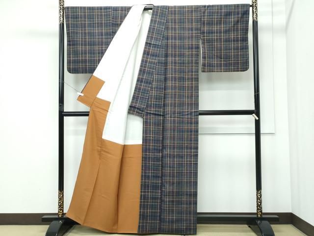 平和屋本店●極上　郡上紬　草木染　格子柄　逸品　CZAA5188s6 平和屋本店○極上 郡上紬 草木染 格子柄 逸品 CZAA5188s6 - メルカリ