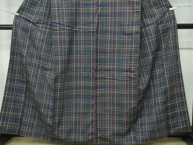 平和屋本店○極上 郡上紬 草木染 格子柄 逸品 CZAA5188s6 - メルカリ