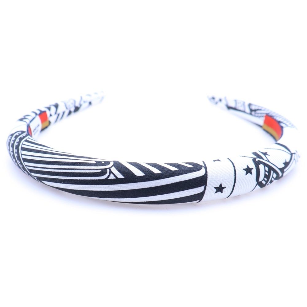 HERMES (エルメス) カチューシャ ジナ ジグザグ ヘアバンド ホワイト