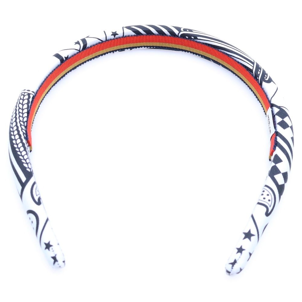 HERMES (エルメス) カチューシャ ジナ ジグザグ ヘアバンド ホワイト