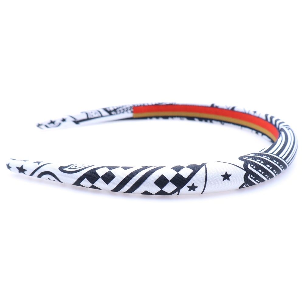 HERMES (エルメス) カチューシャ ジナ ジグザグ ヘアバンド ホワイト