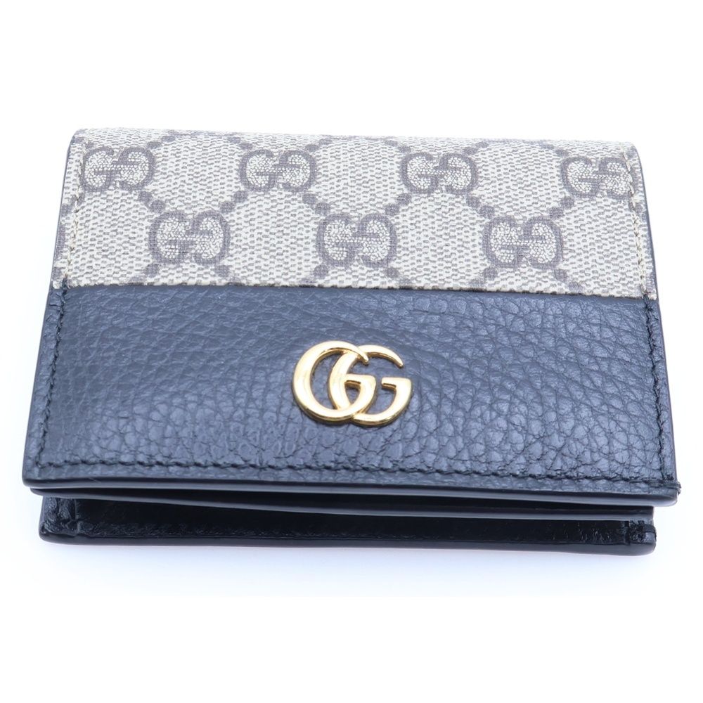 美品】GUCCI GGマーモントPVCレザー二つ折りミニウォレット658610
