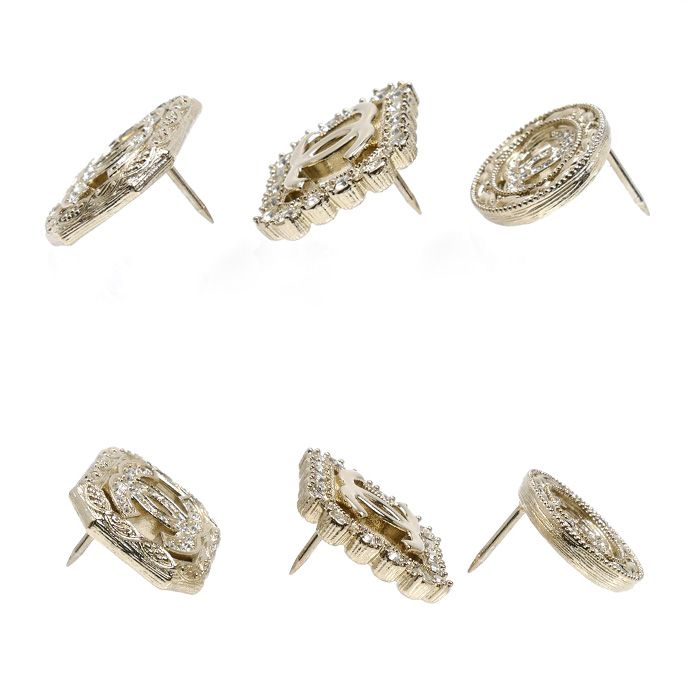 CHANEL シャネル メタル ラインストーン ココマーク 3点セット