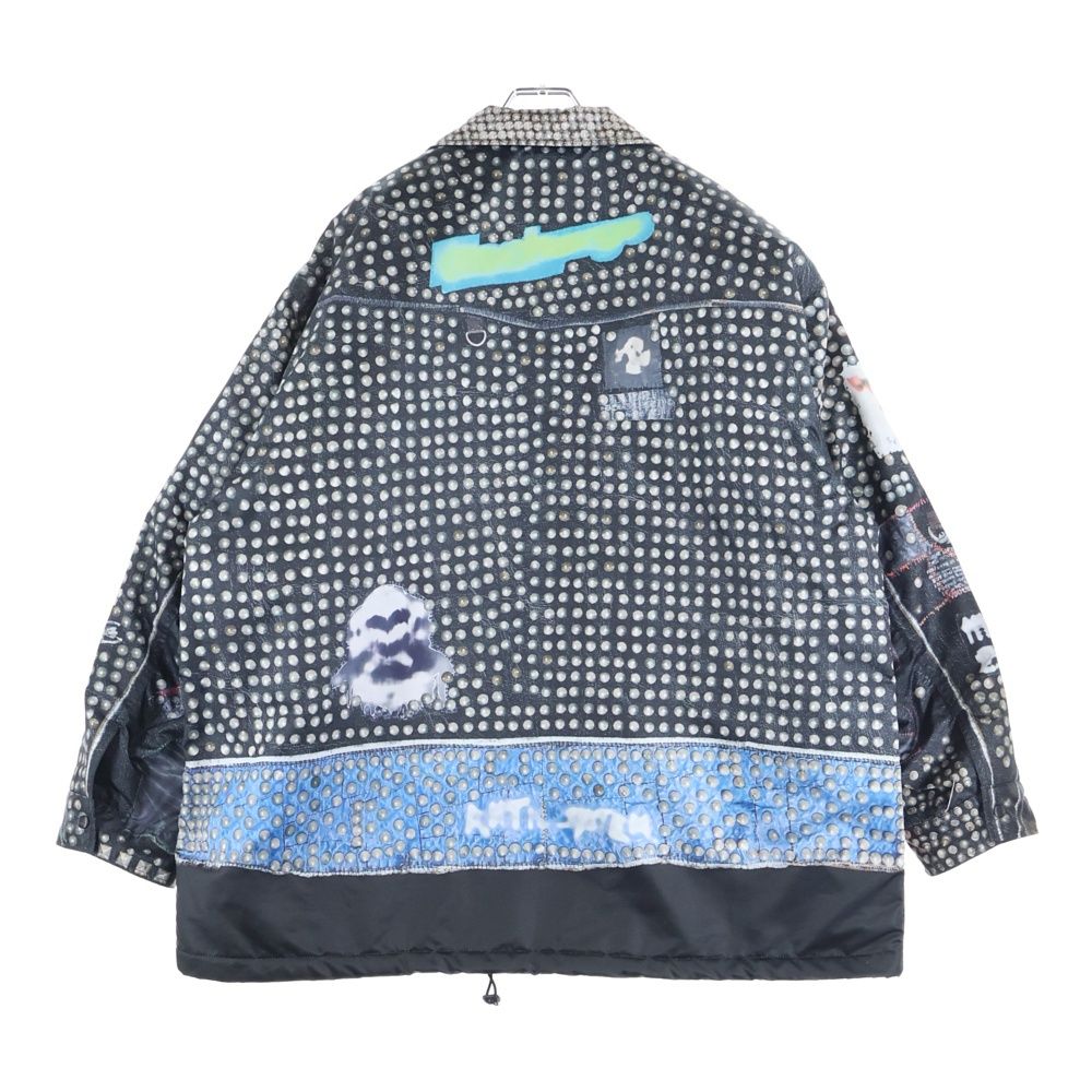BLACK MEANS (ブラックミーンズ) 25AW 鋲ジャン転写プリントコーチ