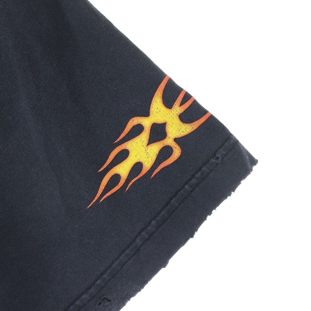 BALENCIAGA (バレンシアガ) 24SS ユーズド加工 フレイムロゴ オーバー