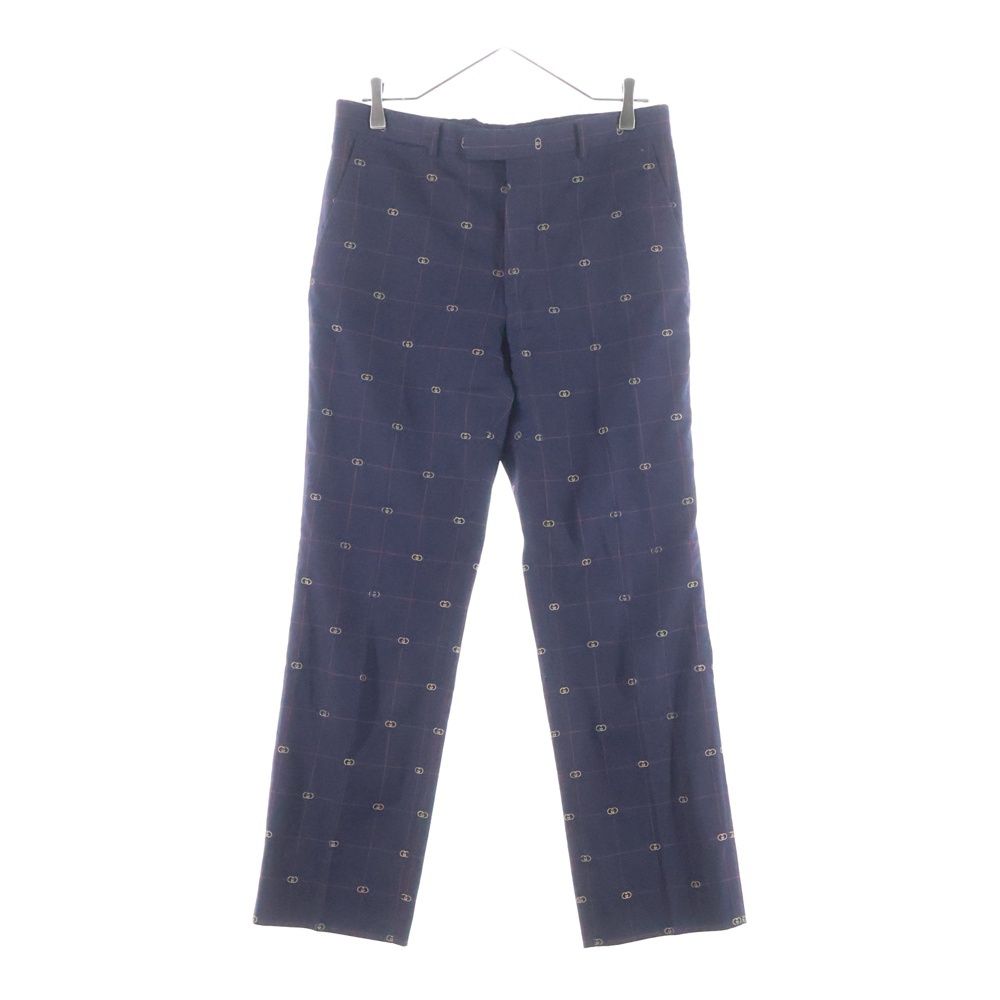 GUCCI (グッチ) GGチェックジャガード シングルテーラードジャケット