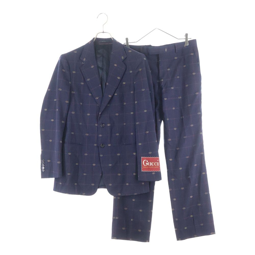 GUCCI (グッチ) GGチェックジャガード シングルテーラードジャケット