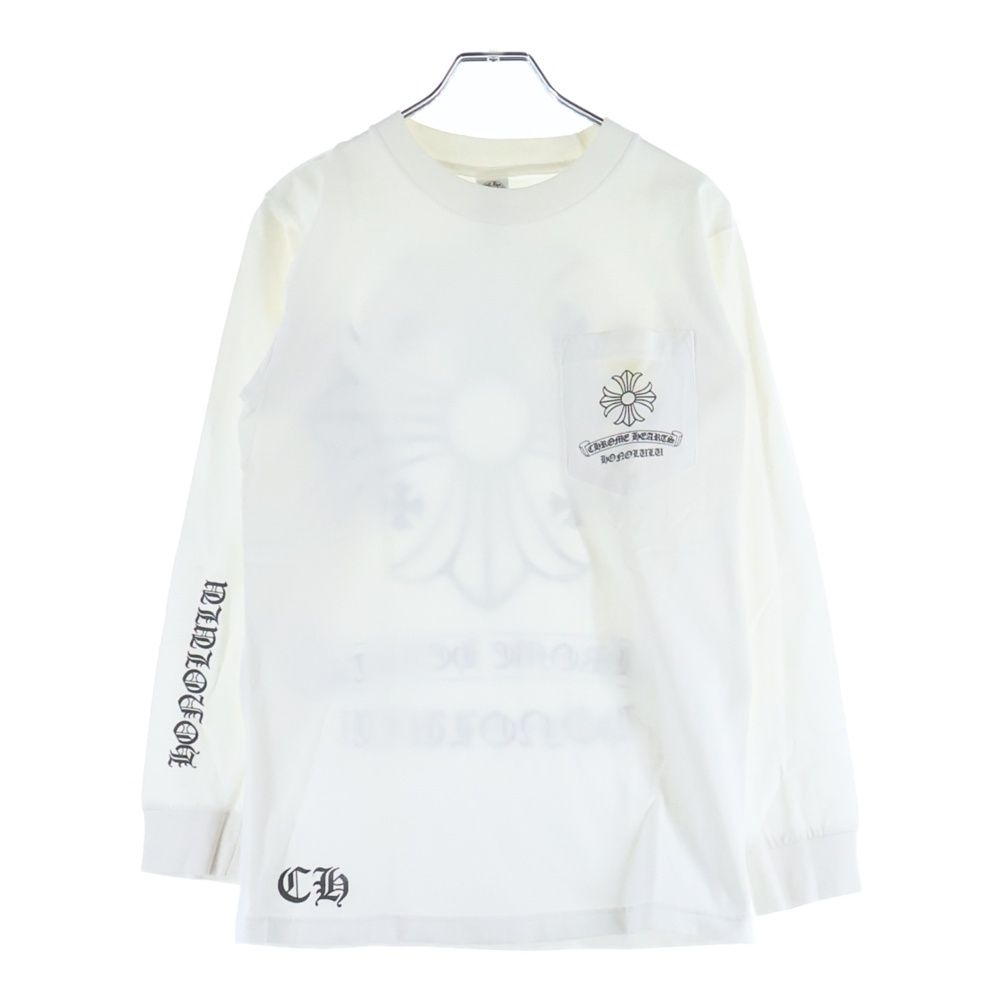 【正規品】レア☆ホノルル/クロム長袖ロンT/ホワイト CHROME HEARTS (クロムハーツ) OLD Honolulu CH PLS L/S TEE オールド