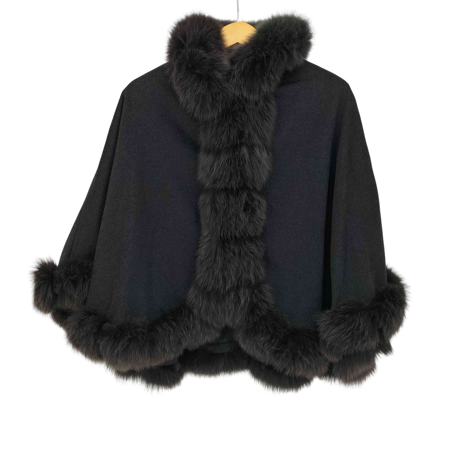 ユーズドフルギ USED古着 カシミヤ100 ブルーフォックスファー