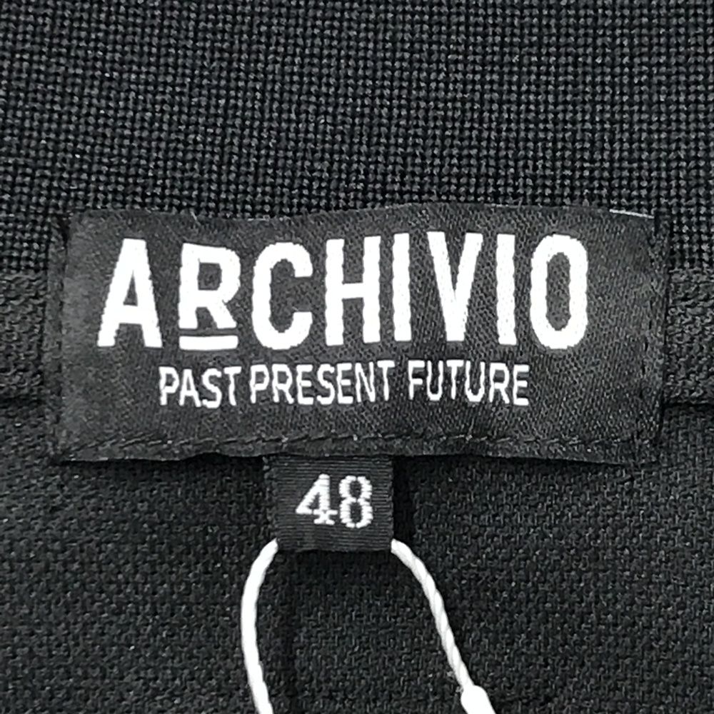サイズ：48 ARCHIVIO アルチビオ 半袖ポロシャツ 総柄 ブラック系