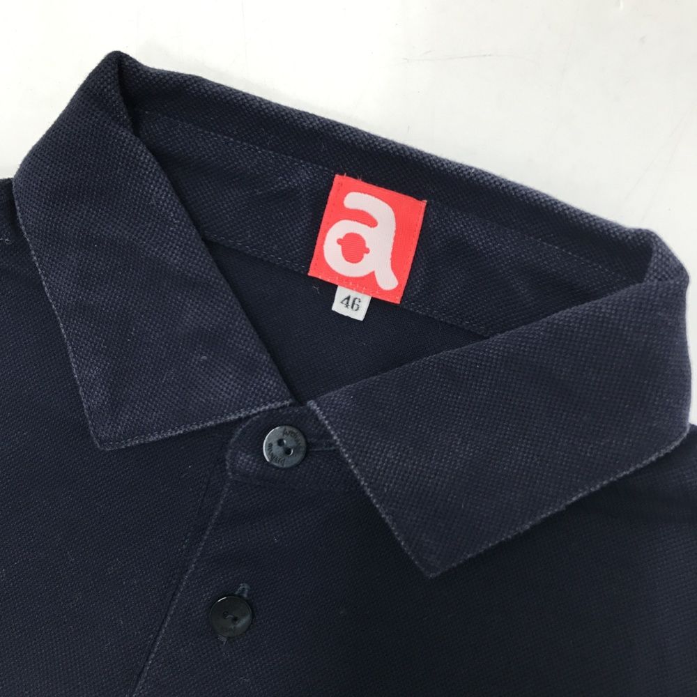 サイズ：46 ARCHIVIO アルチビオ 半袖ポロシャツ ネイビー系