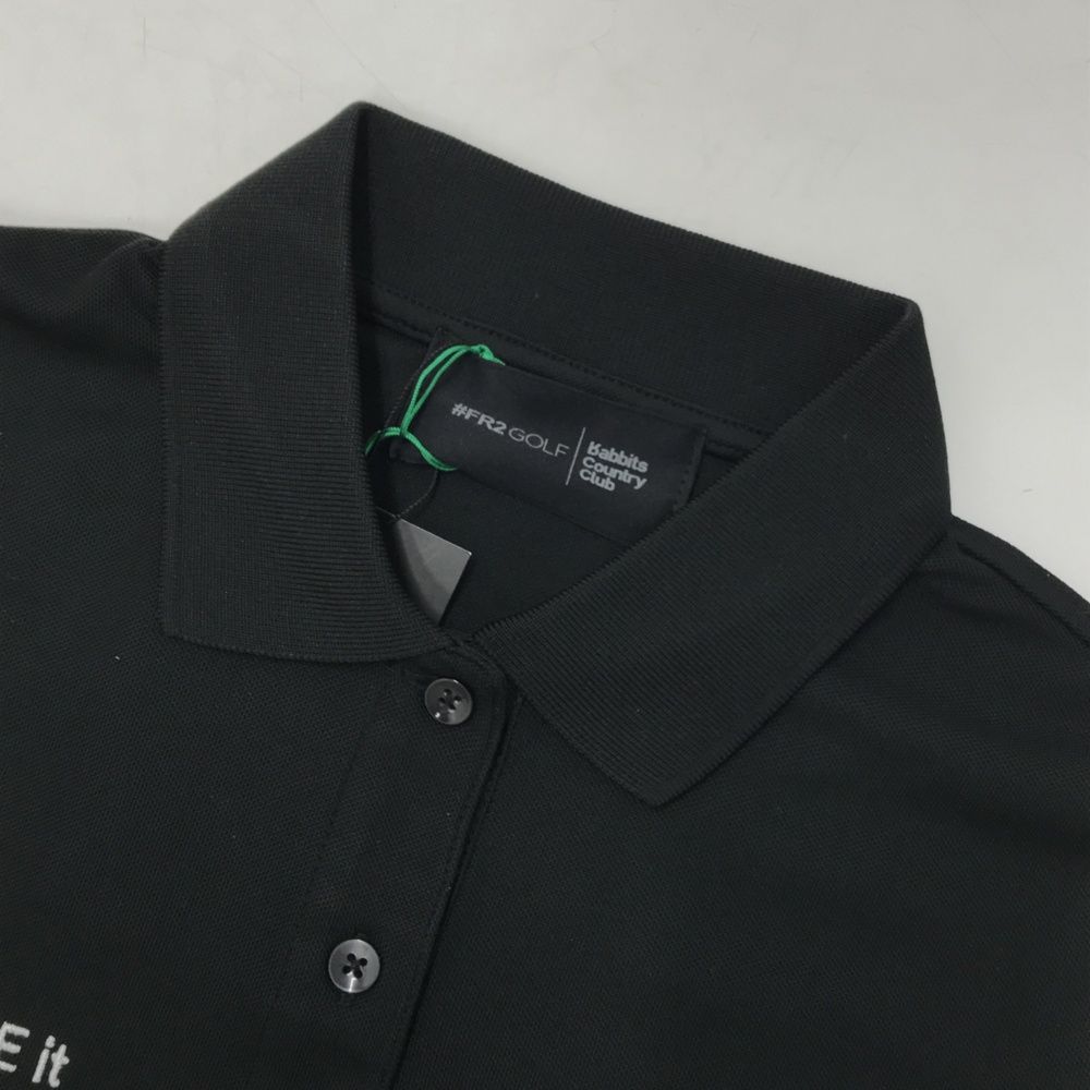 サイズ：S FR2 GOLF エフアールツーゴルフ 半袖ポロシャツ ブラック系