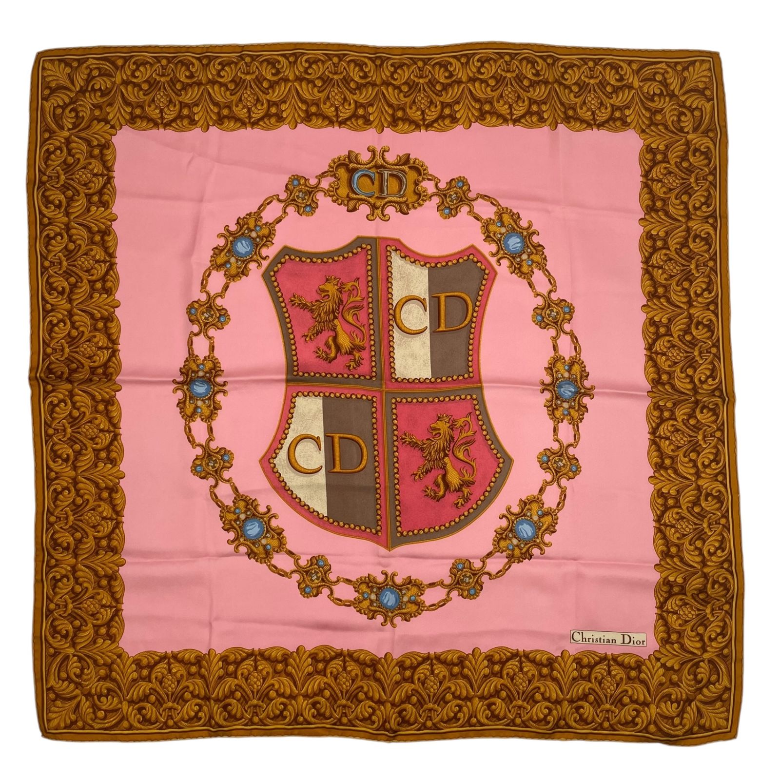新品同様 Christian Dior クリスチャン ディオール スカーフ シルク