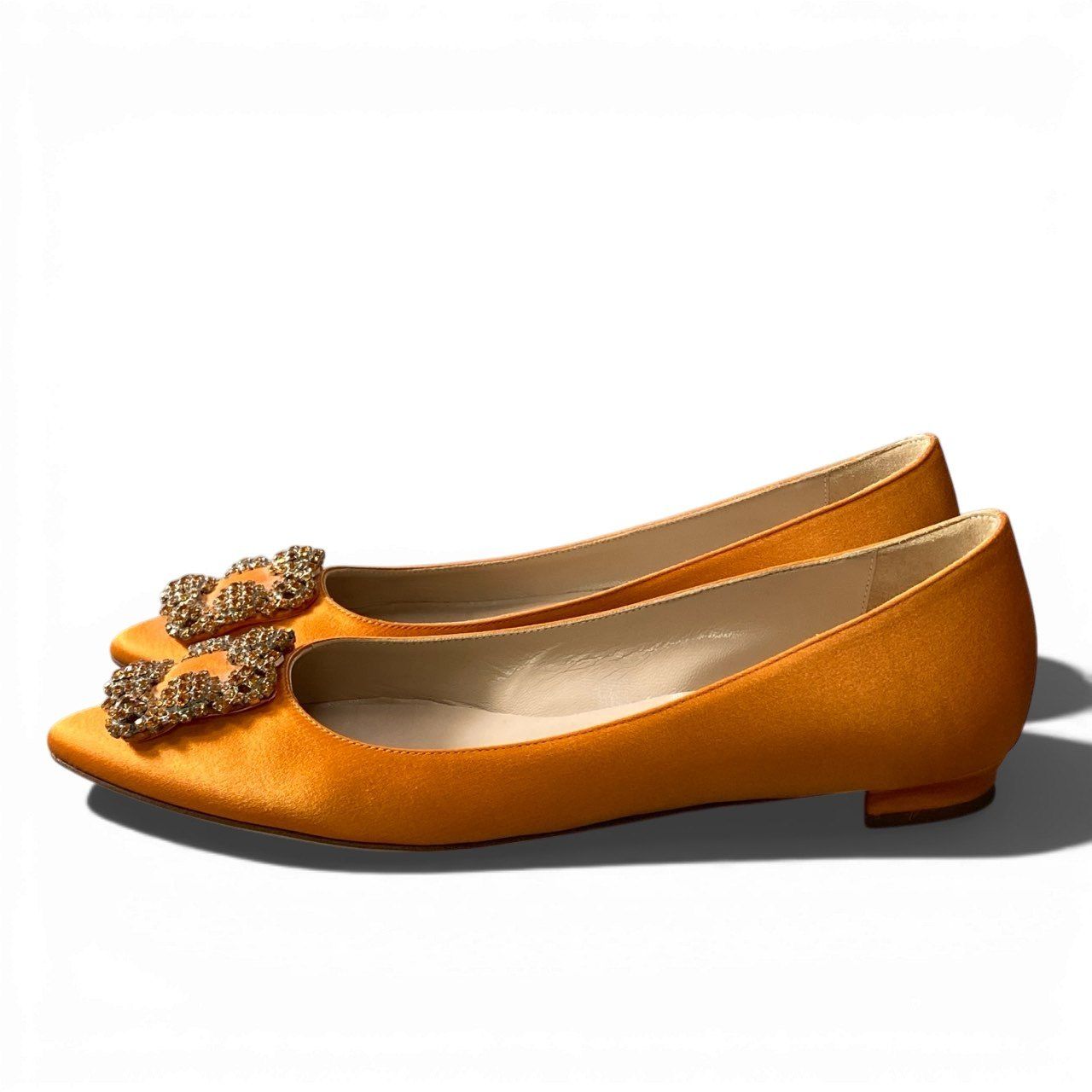 1b2 MANOLO BLAHNIK マノロブラニク ハンギシ ビジュー付き フラット