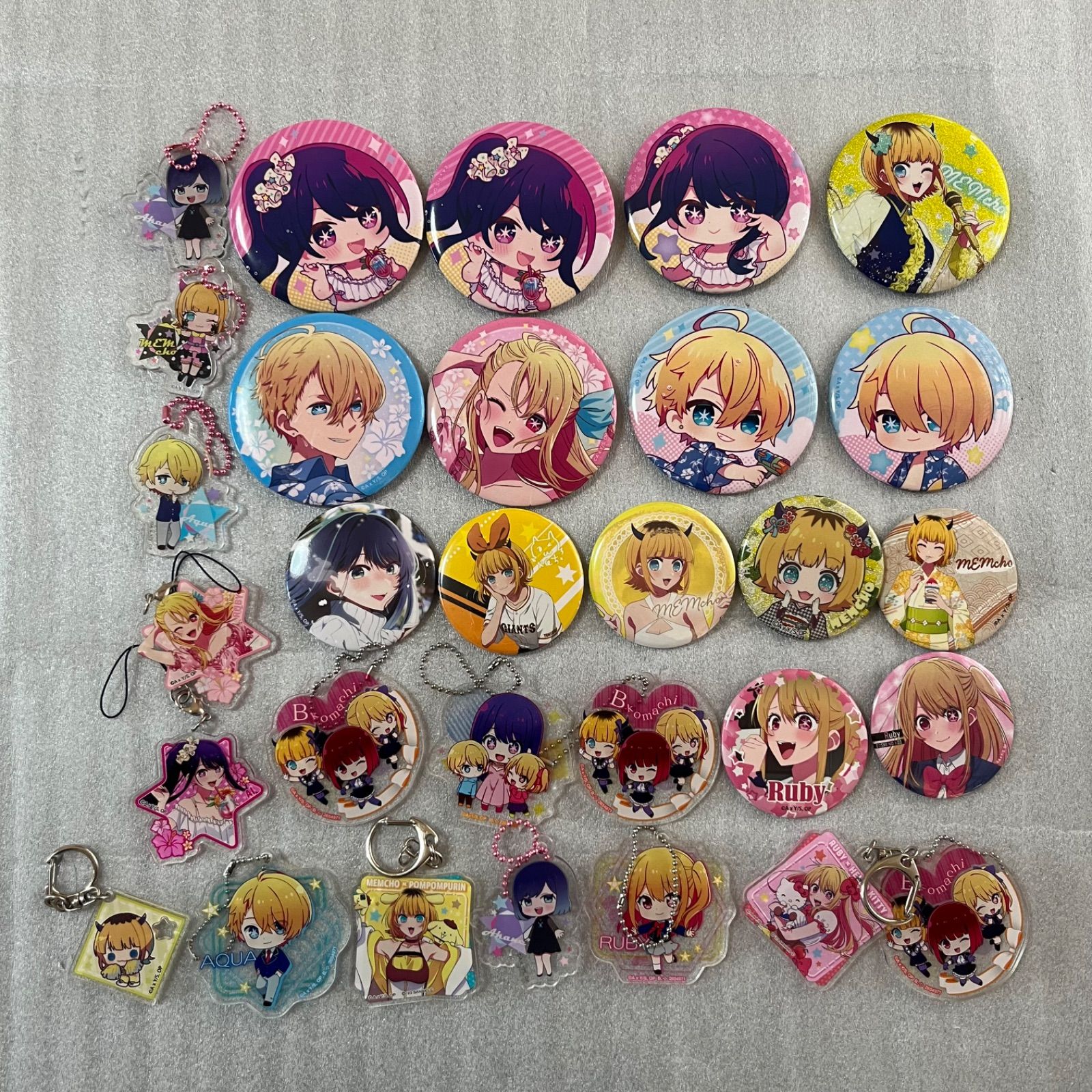 推しの子 アイ ルビー アクア MEMちょ あかね 缶バッジ アクリル