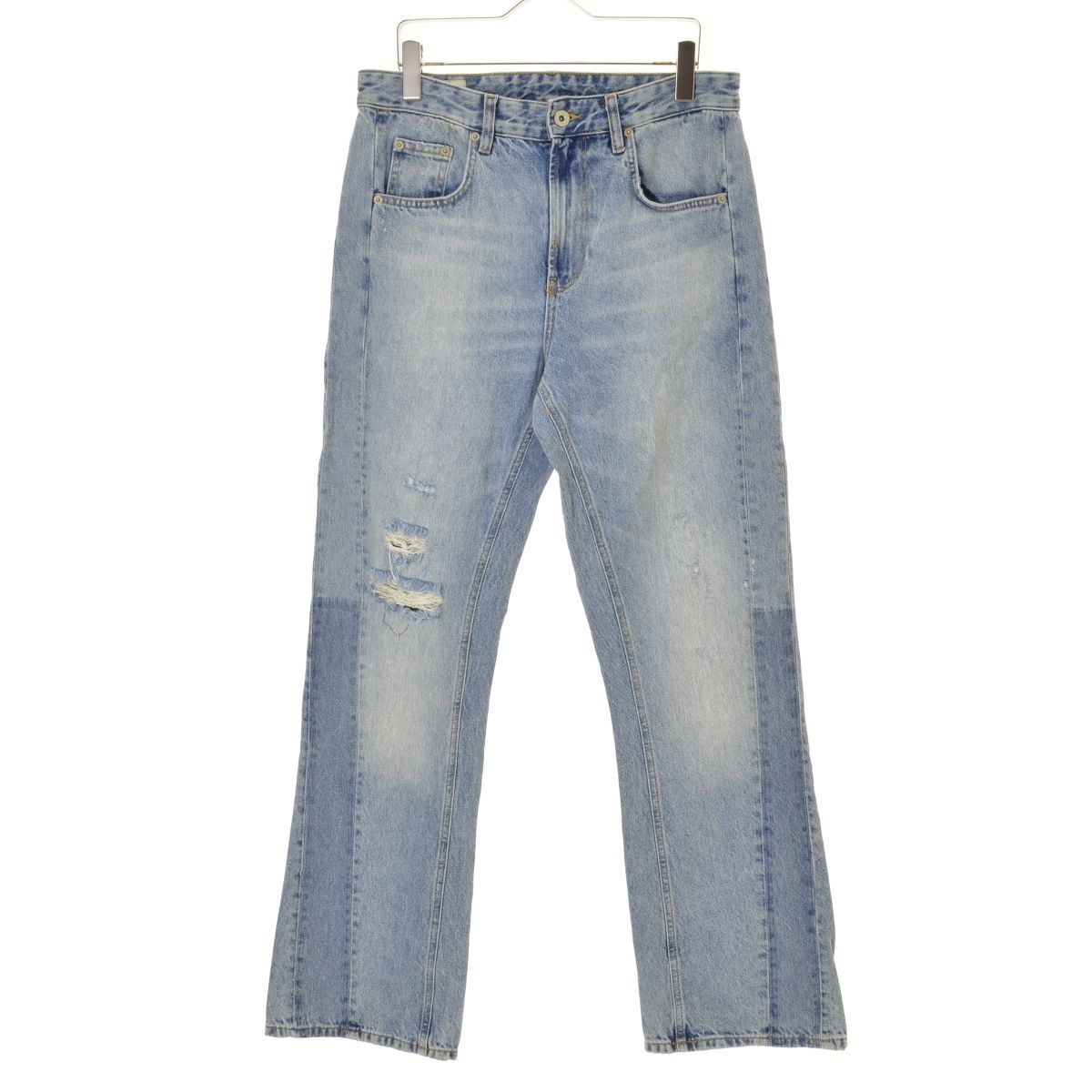 ジッパーヘムフレアフィットデニムパンツ - カーボン | ZARA Japan 