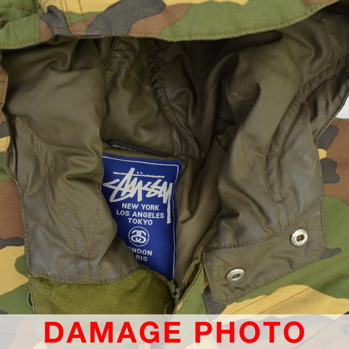 STUSSY×13DW】13AW100930 GORE Windstopper Polar Down Jacket 迷彩柄 