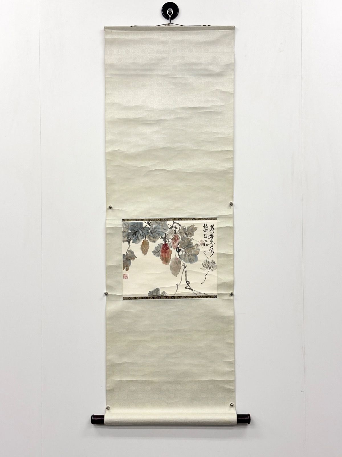 掛軸 M.93 張大壯 果物の図 落款印あり ＃茶掛＃古美術 #骨董品