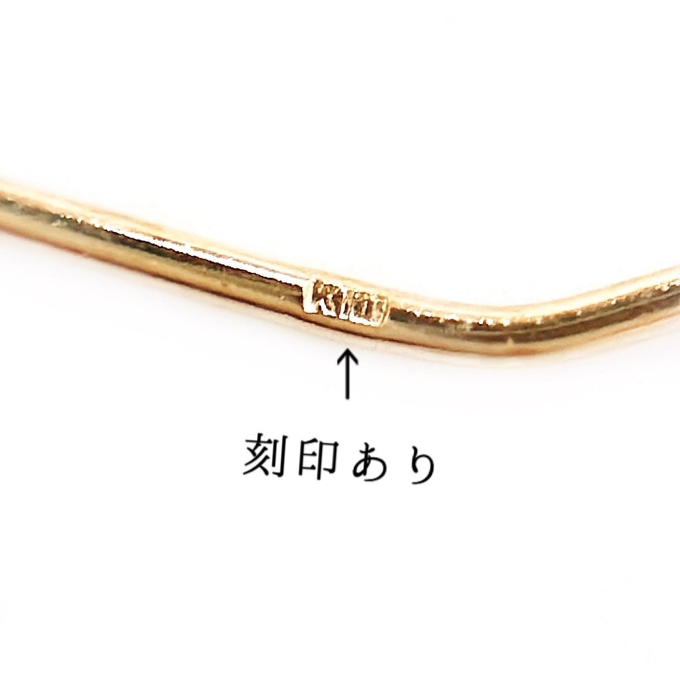 k10yg オーロラキュービックジルコニア 虹 フックピアス プチ キラキラ 