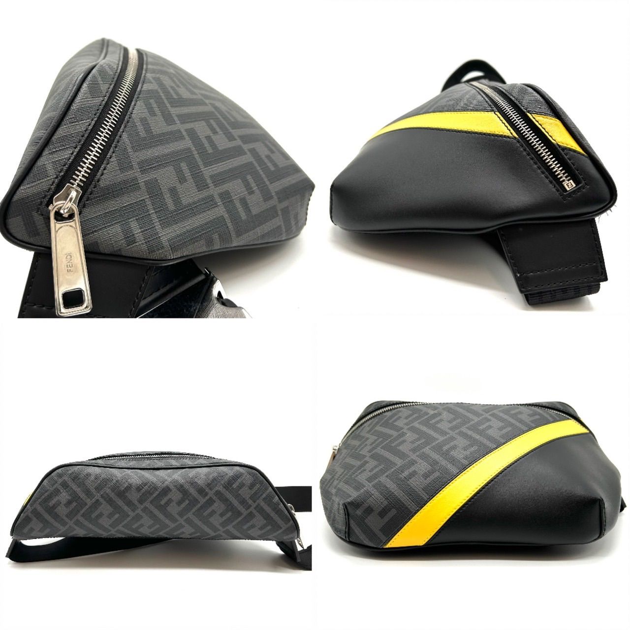 FENDI フェンディ PVC ボディバッグ ダイヤゴナル ズッカ メンズ