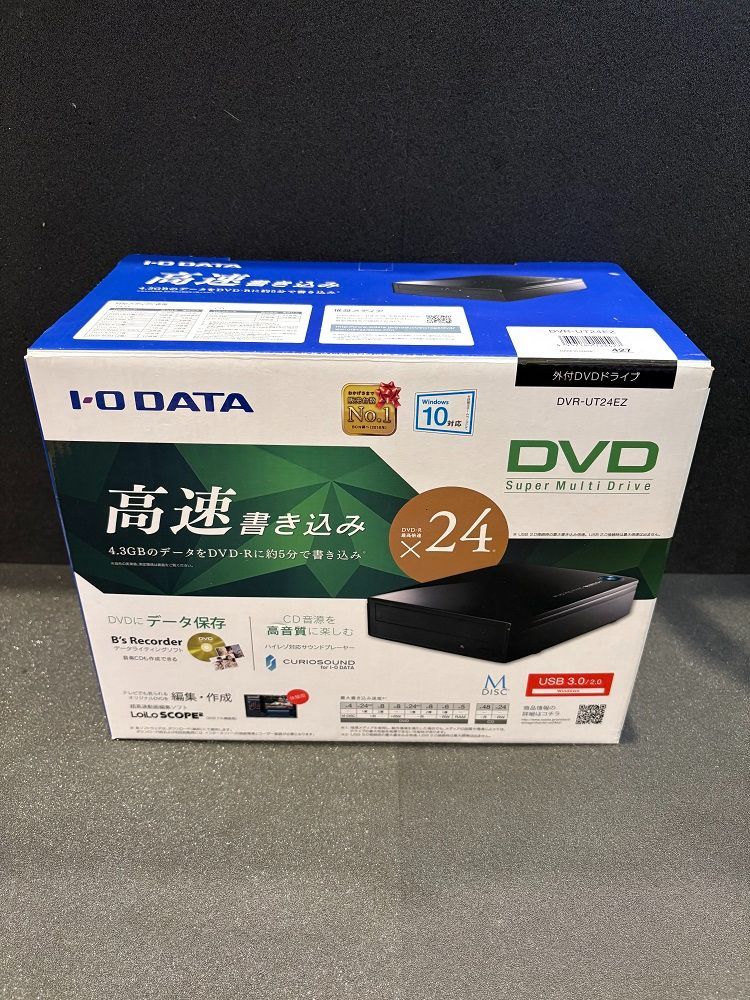 新品】I・O・DATA 外付けDVDドライブ DVR-UT24EZ 〓 - メルカリ
