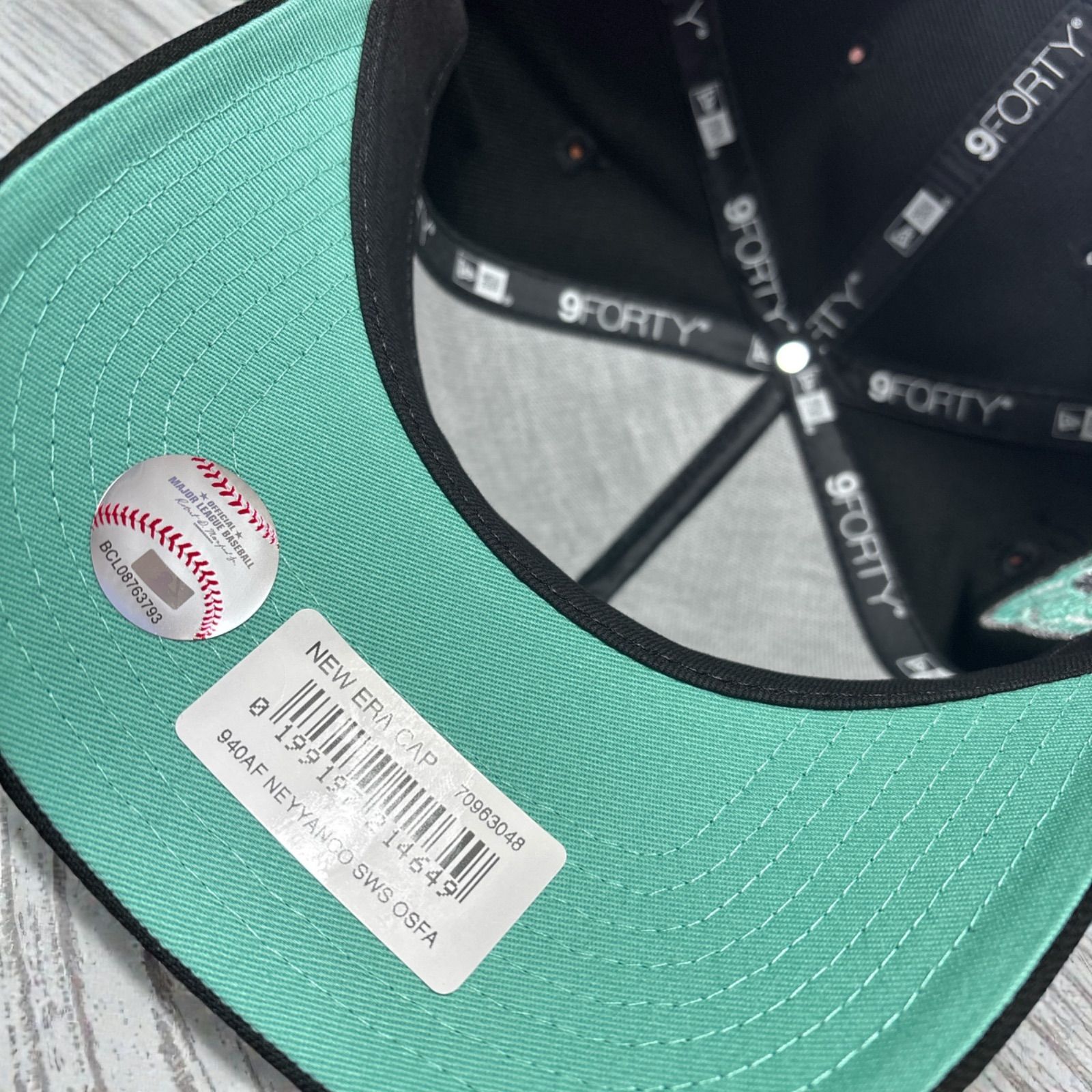 希少・海外限定】1点New Era 9FORTY ブラック/ティファニーブルー
