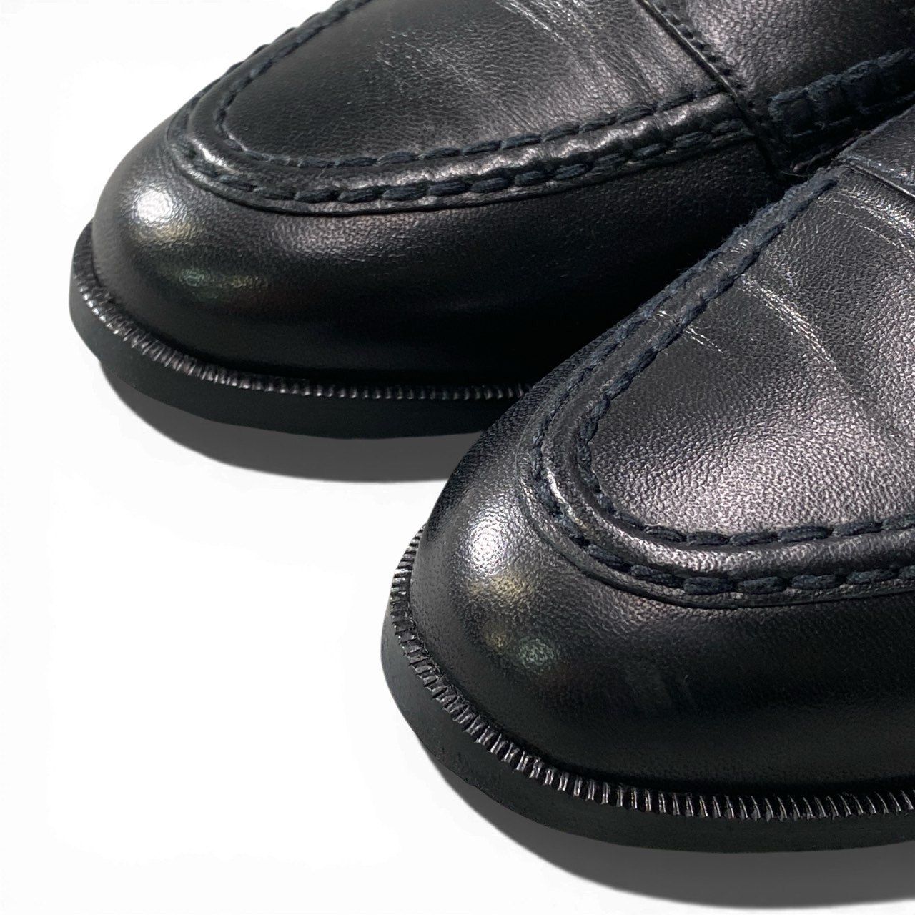 1b2 【美品】CHANEL シャネル 1996年AW ココマーク レザーローファー