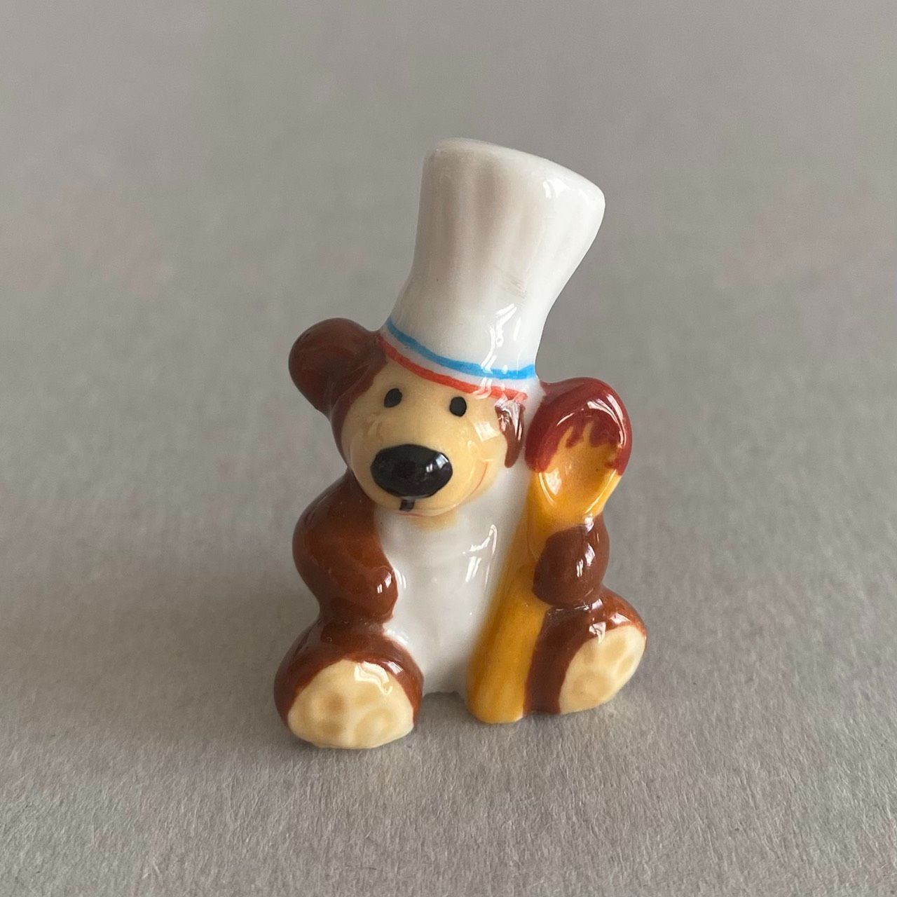 小さな茶色いクマ フェーブ フェーヴ フランス 陶器 ミニチュア 置物