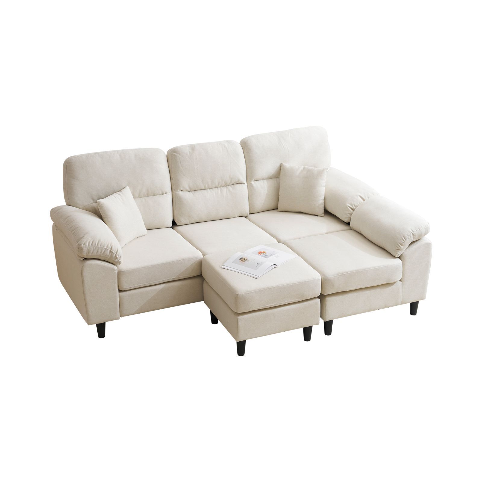 ソファ ソファーセット 5人掛け 2-5人掛け L字 クッション付き 肘付き