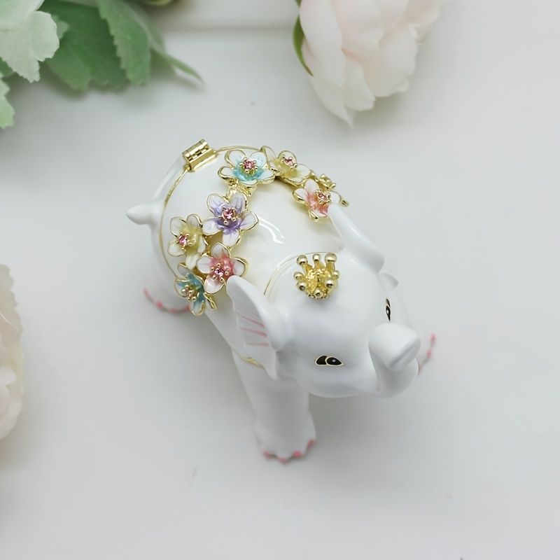 小物入れインテリア雑貨 オブジェ アクセサリー 鍵 リビング 玄関 小物入れ 鍵置き 置物 インテリア オブジェ 白いゾウ ぞう像 玄関 鍵