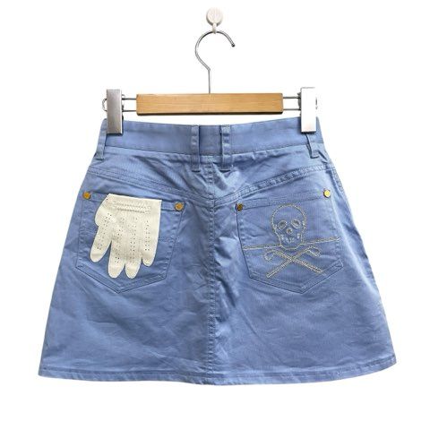マーク＆ロナ MARK&LONA ミニスカート ポケット刺繍 スカル ゴルフ