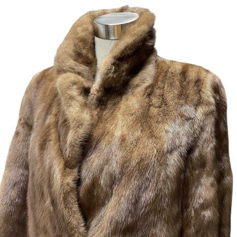 WOOD NOTES なめし柔らか ミンク リアルファー コート 本毛皮 wood notes by OSFUR ミンク MINK 毛皮コート リアルファー ブラウン 9