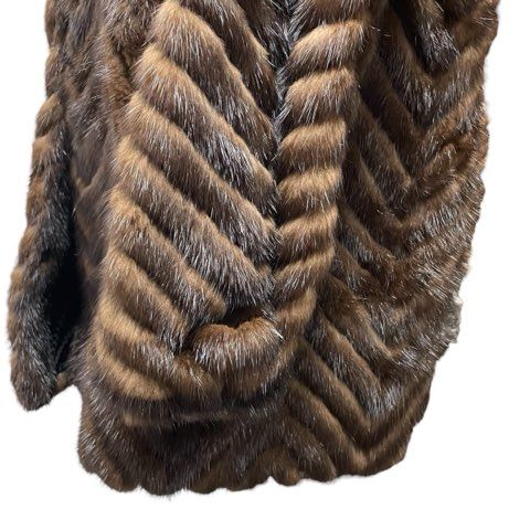 CERCRE ミンク MINK 毛皮 コート リアルファー 茶 ブラウン 11号 L相当