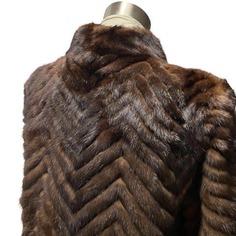CERCRE ミンク MINK 毛皮 コート リアルファー 茶 ブラウン 11号 L相当