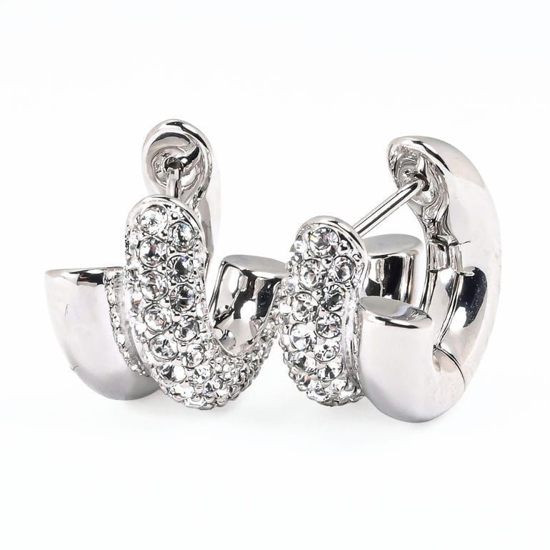 新品 スワロフスキー SWAROVSKI ピアス Dextera フープピアス チューブ