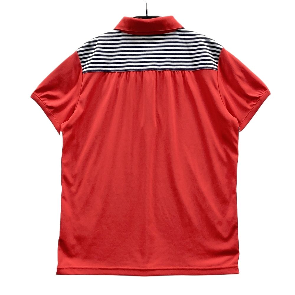サイズ：40 ARCHIVIO アルチビオ 半袖ポロシャツ サイドロゴ レッド系