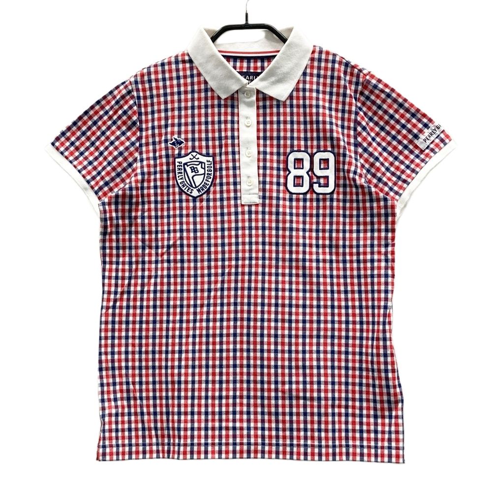 サイズ：1 PEARLY GATES パーリーゲイツ 半袖ポロシャツ チェック柄