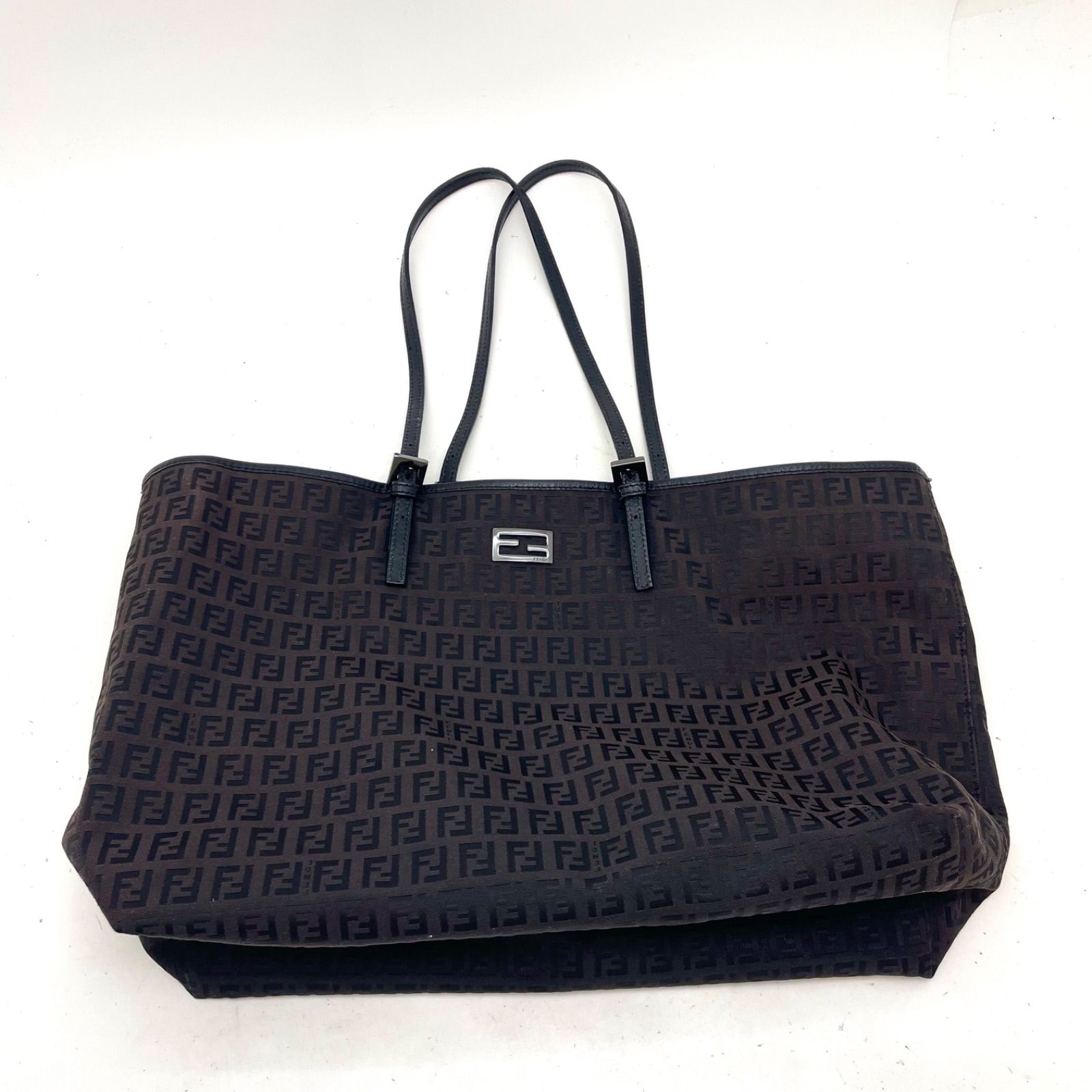 フェンディ トート ショルダーバッグ ズッキーノ ズッカ A4 黒 FZ498