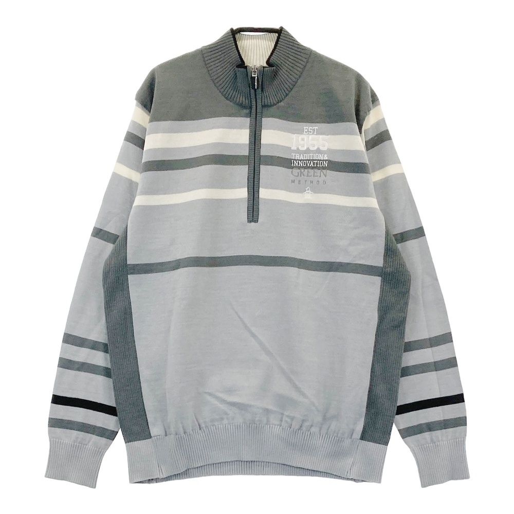 サイズ：M MUNSING WEAR マンシングウェア ハーフジップ ニット