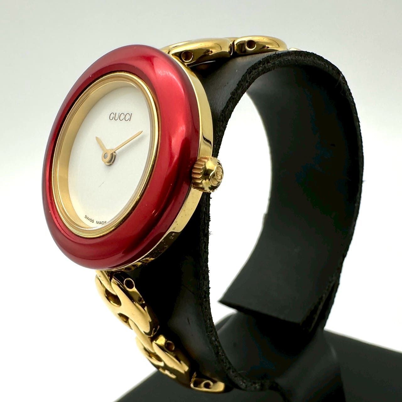 電池交換済】GUCCI グッチ 腕時計 チェンジベゼル 11/12.2 クォーツ GP