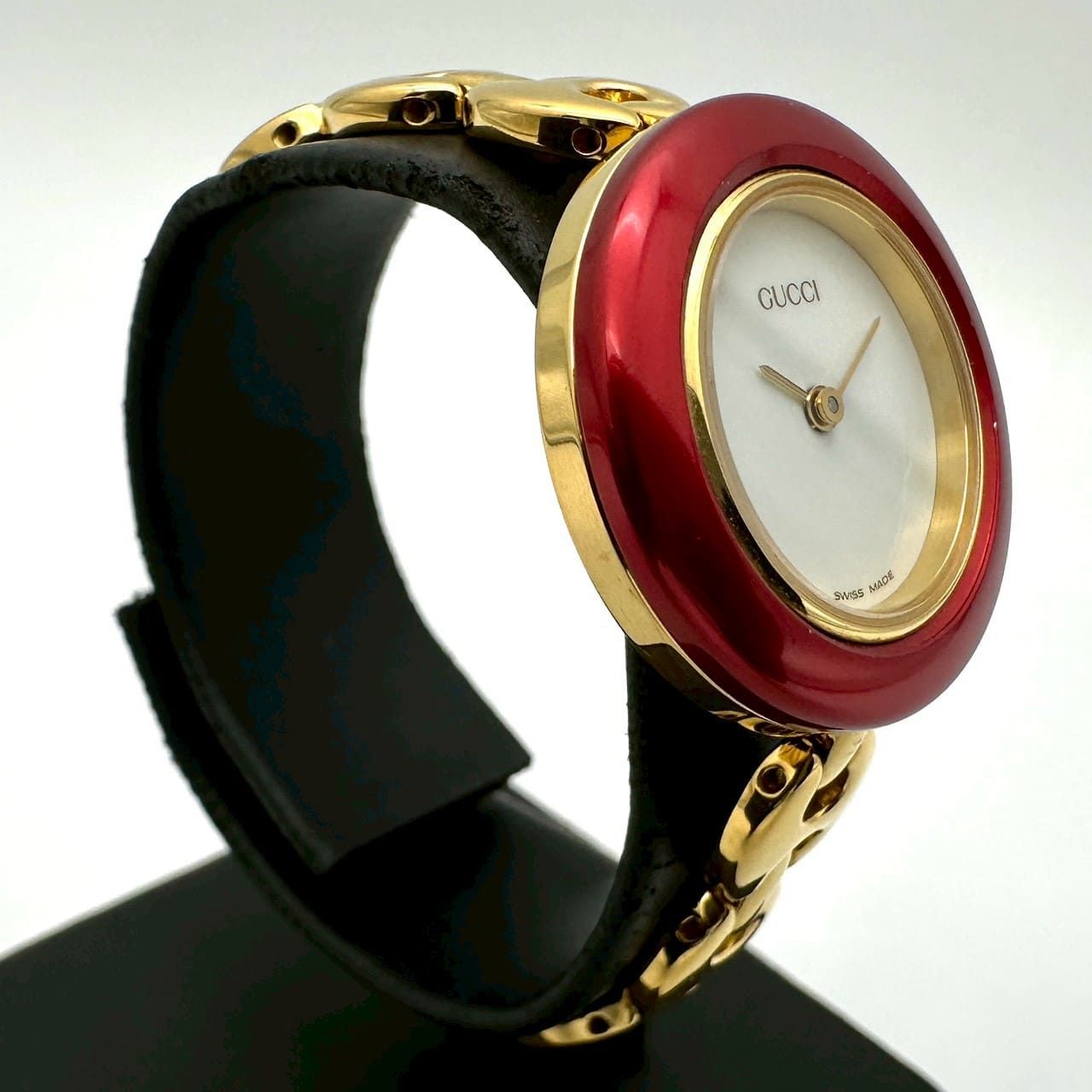 電池交換済】GUCCI グッチ 腕時計 チェンジベゼル 11/12.2 クォーツ GP