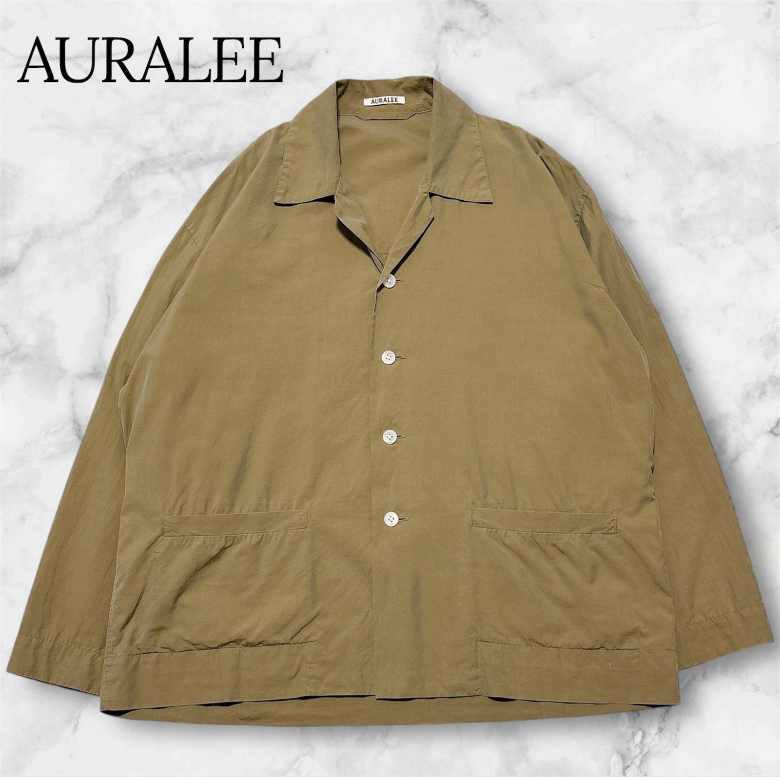 AURALEE FINX SILK SHIRTS JACKET オーラリー コットンシルク