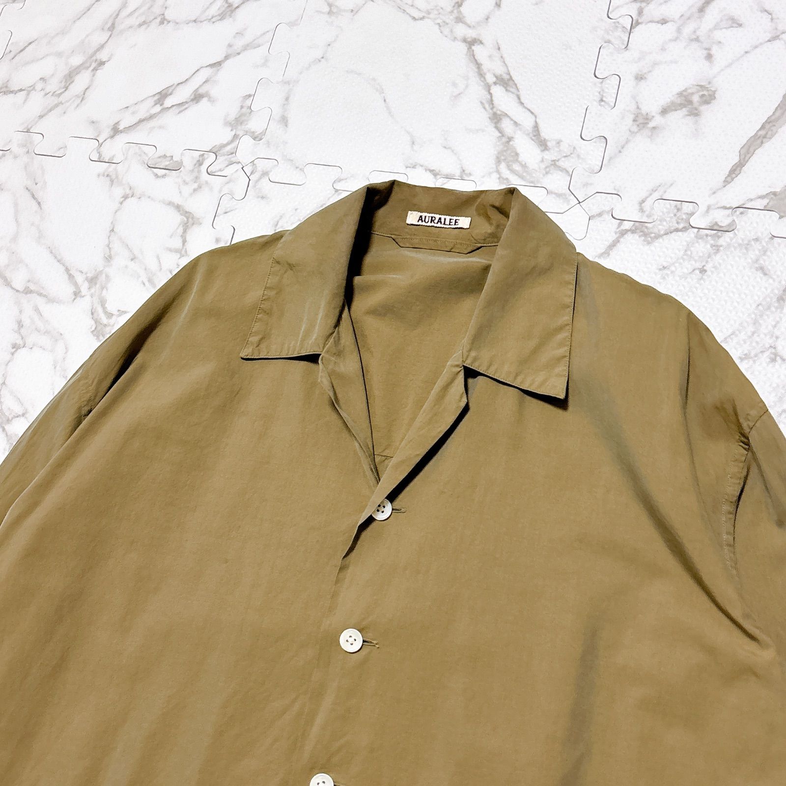 AURALEE FINX SILK SHIRTS JACKET オーラリー コットンシルク 