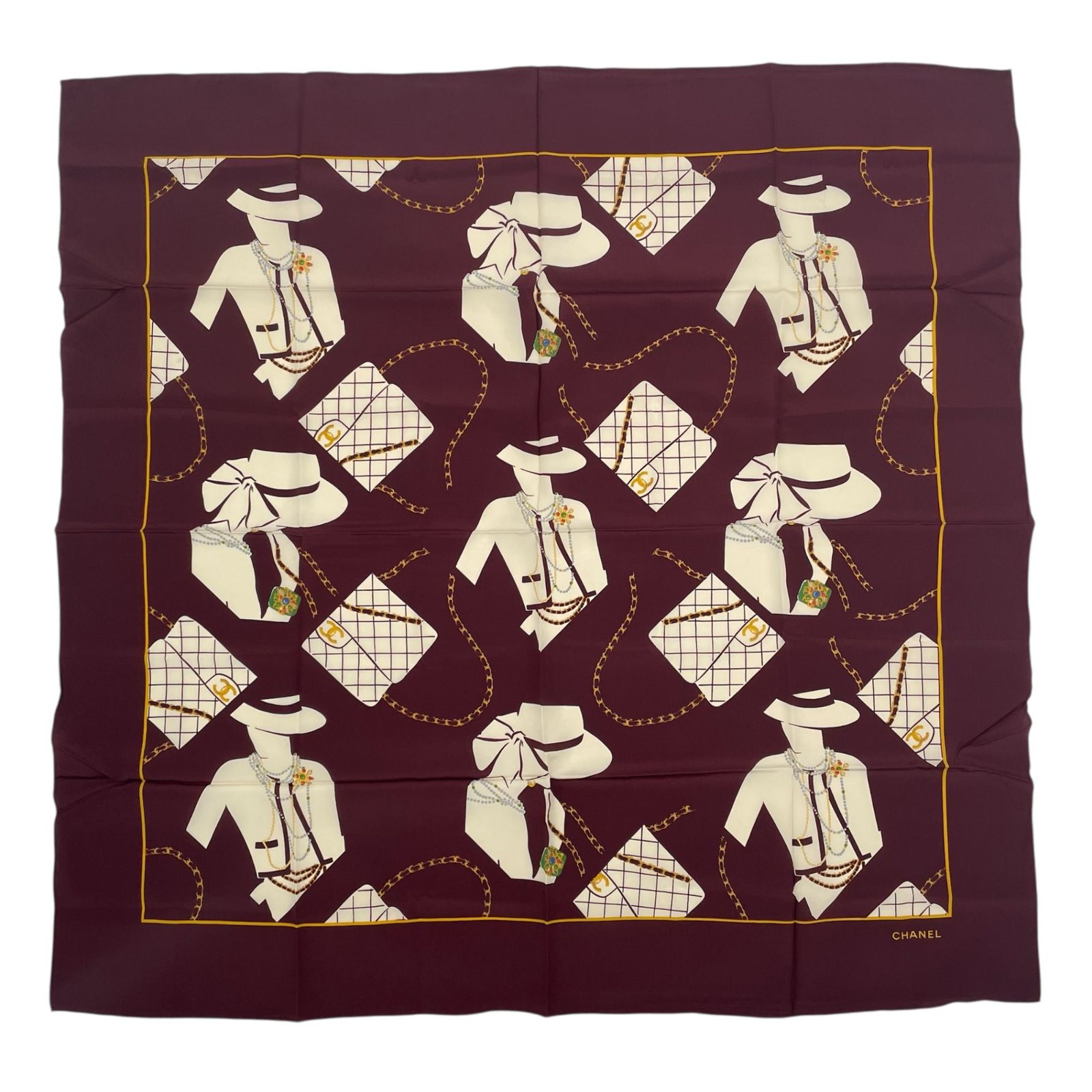 新品同様 CHANEL シャネル スカーフ シルク シルクマドモアゼル
