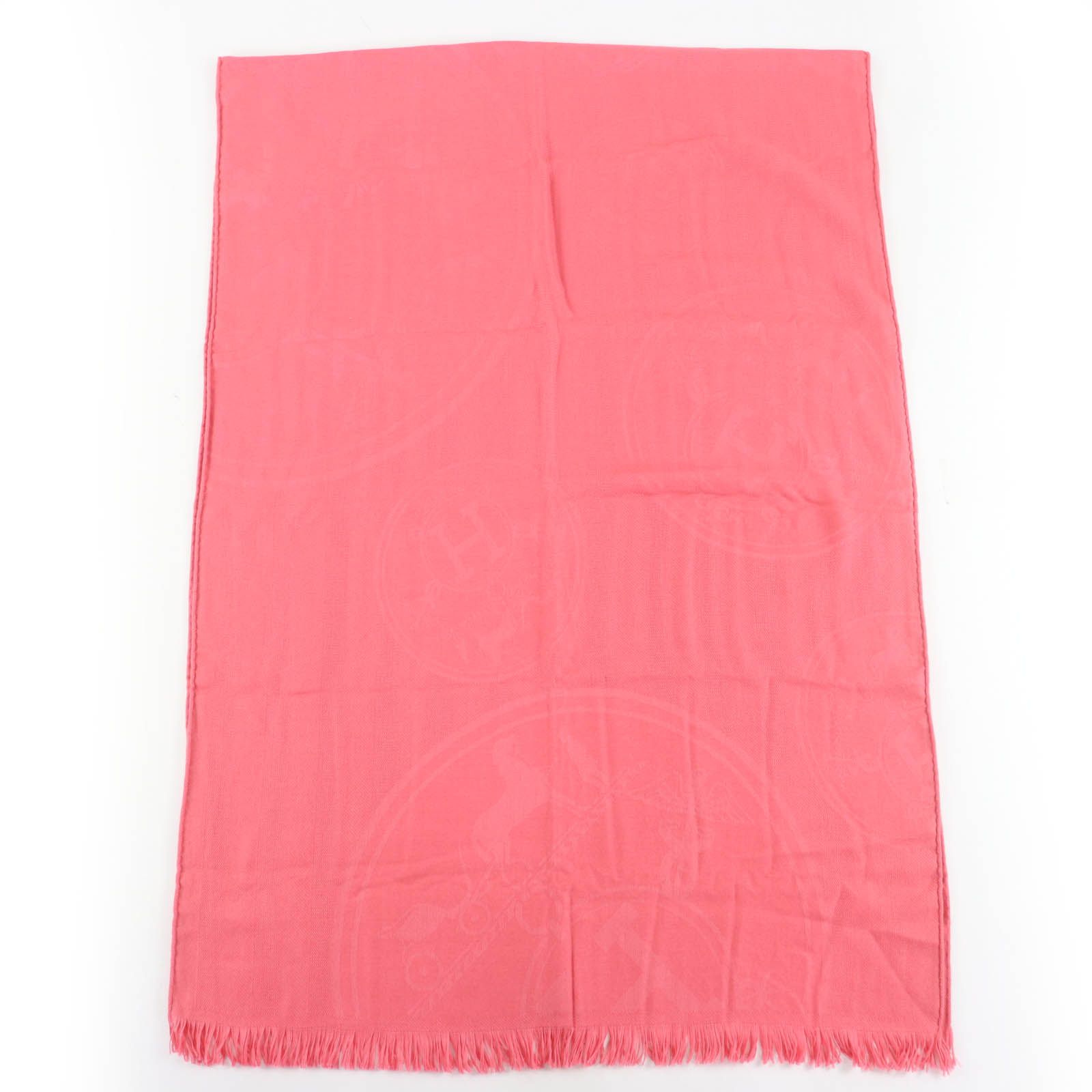 未使用品☆HERMES エルメス ニューリブリス カシミヤ シルク ROSE 