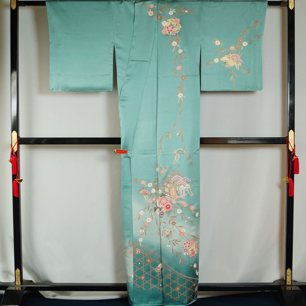 訪問着と袋帯のセット　訪問着セット② 10569○訪問着6点セット○正絹○袋帯○長襦袢○帯揚げ○